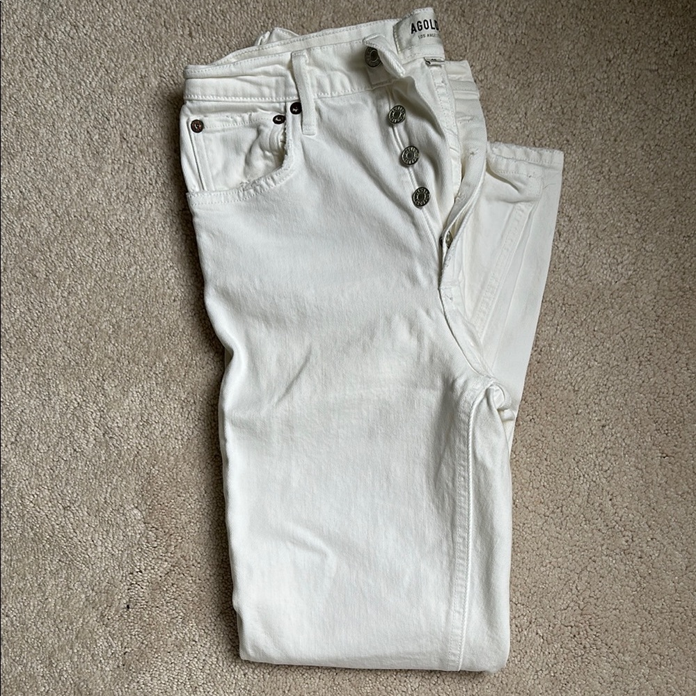 Agolde Riley Crop - white - size 25